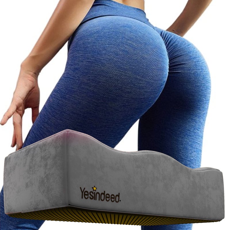 YESINDEED Brazilian Butt Lift Pillow â€“ Dr. Approved for Post Surgery Recovery Seat â€“ BBL Foam Pillow + Cover Bag Firm Support Cushion Butt Support Technology - Grey - Image 1
